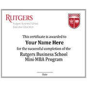 Rutgers Certificate
